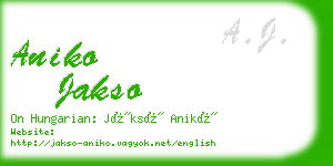 aniko jakso business card